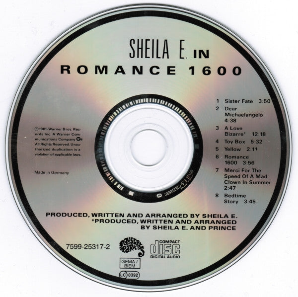 Sheila E. : In Romance 1600 (CD, Album, RE)