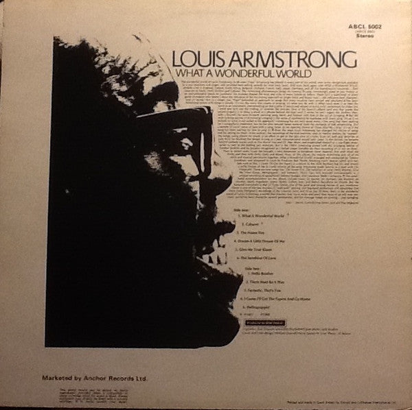 Louis Armstrong : What A Wonderful World (LP, Album, RE)