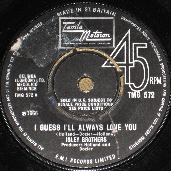 The Isley Brothers : I Guess I'll Always Love You (7", Single)