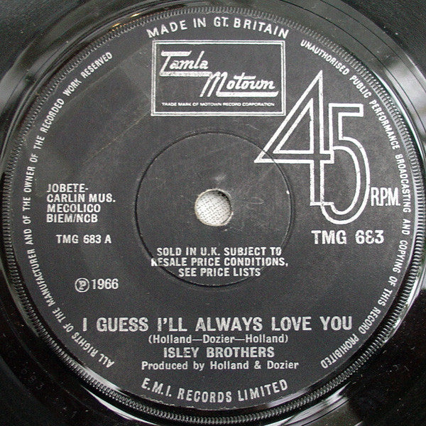 Isley Brothers* : I Guess I'll Always Love You / It's Out Of The Question (7", Single, Sol)