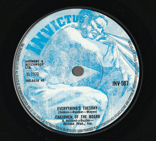 Chairmen Of The Board : Everything's Tuesday (7", Single, Sol)