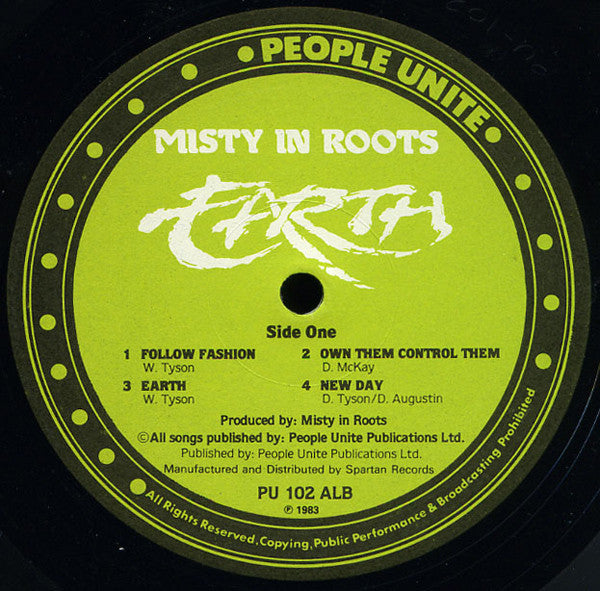 Misty In Roots : Earth (LP, Album)