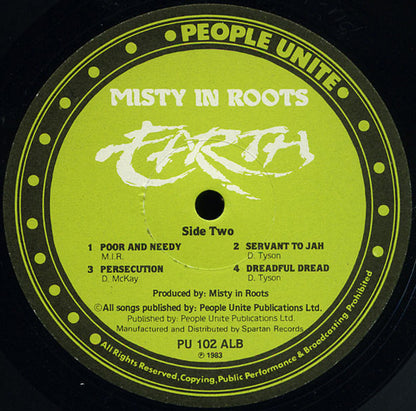 Misty In Roots : Earth (LP, Album)