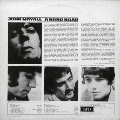 John Mayall And The Bluesbreakers* : A Hard Road (LP, Album, RE)