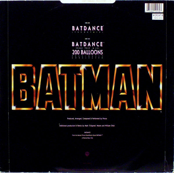 Prince : Batdance (The Batmix) (12", Dam)