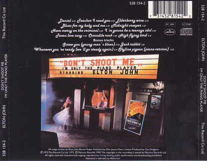 Elton John : Don't Shoot Me I'm Only The Piano Player (CD, Album, RM)