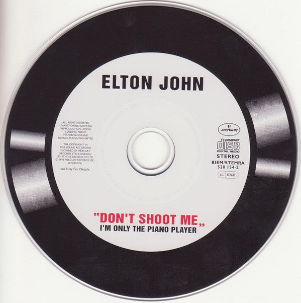 Elton John : Don't Shoot Me I'm Only The Piano Player (CD, Album, RM)