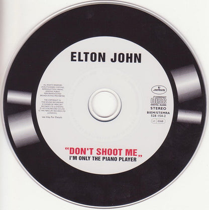 Elton John : Don't Shoot Me I'm Only The Piano Player (CD, Album, RM)