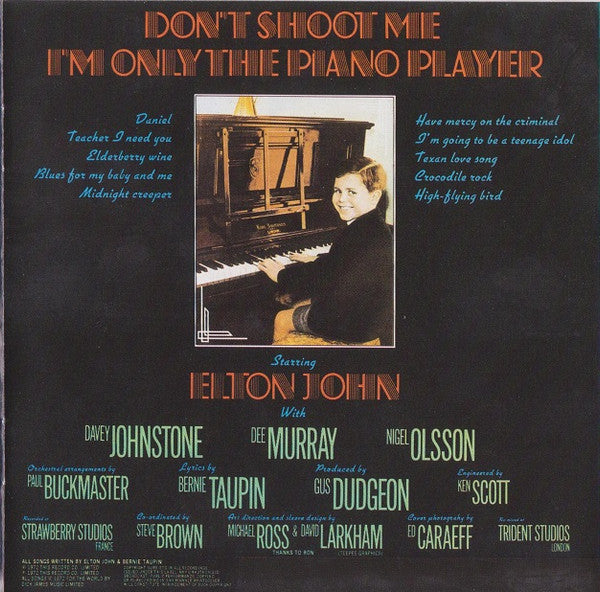 Elton John : Don't Shoot Me I'm Only The Piano Player (CD, Album, RM)