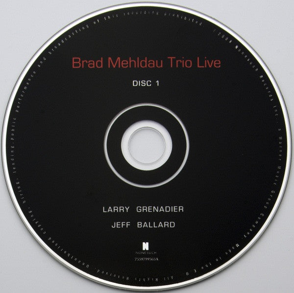 Brad Mehldau Trio : Live (2xCD, Album)