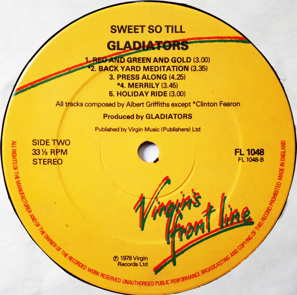 Gladiators* : Sweet So Till (LP, Album)