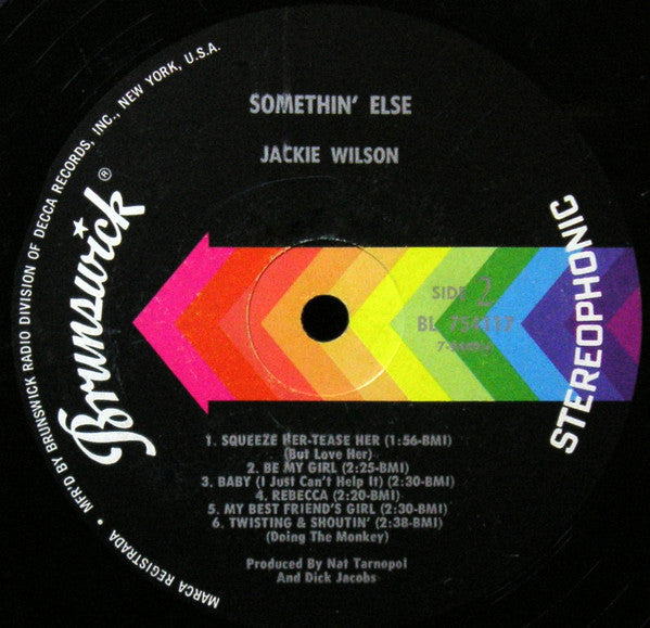 Jackie Wilson : Somethin' Else!! (LP, Album, Glo)