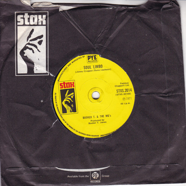 Booker T. & The MG's* : Time Is Tight / Soul Limbo (7", Single, RE, Sol)