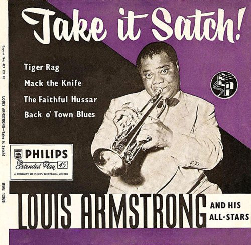 Louis Armstrong And His All-Stars : Take It Satch! (7", EP, Pus)