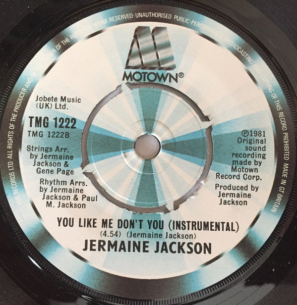 Jermaine Jackson : You Like Me Don't You (7")