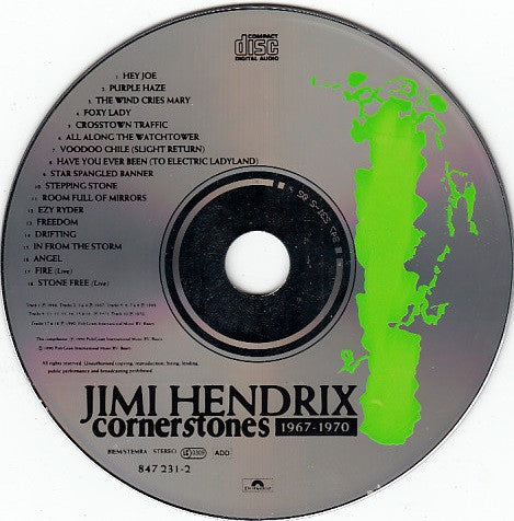 Jimi Hendrix : Cornerstones 1967-1970 (CD, Comp, PDO)