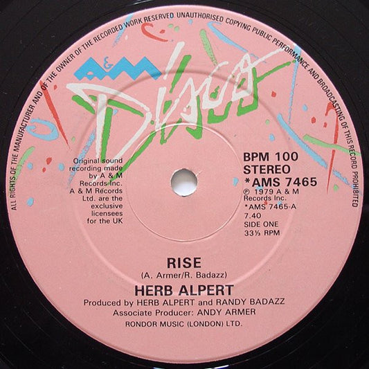 Herb Alpert : Rise (12")