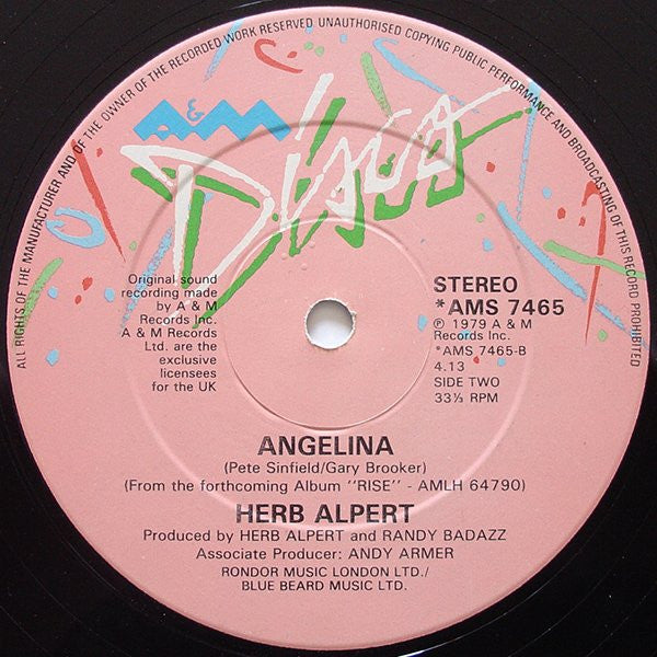 Herb Alpert : Rise (12")