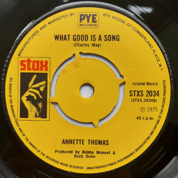 Annette Thomas* : You Need A Friend Like Mine (7", Single, Pus)