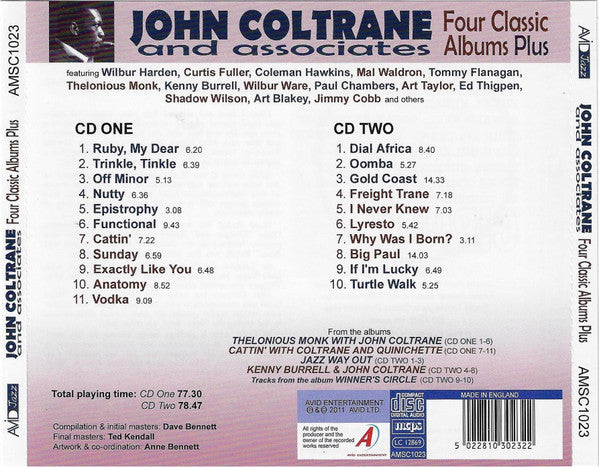 John Coltrane And Associates : Four Classic Albums Plus (2xCD, Comp, RM)