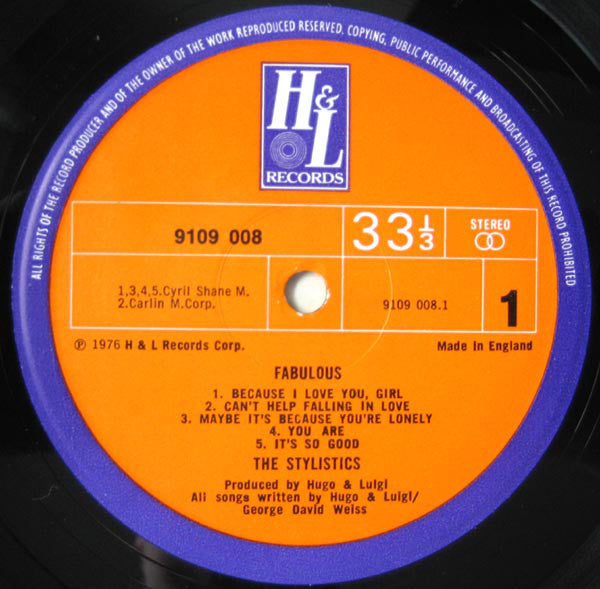 The Stylistics : Fabulous (LP, Album)