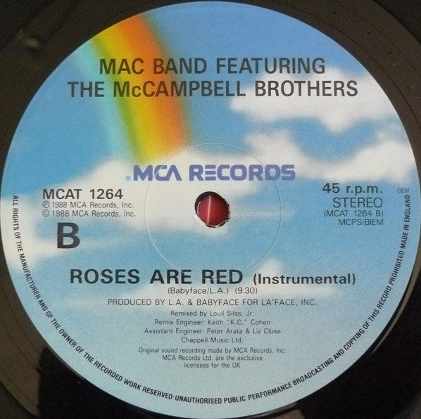 Mac Band Featuring The McCampbell Brothers : Roses Are Red (12", Single)