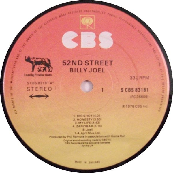 Billy Joel : 52nd Street (LP, Album)