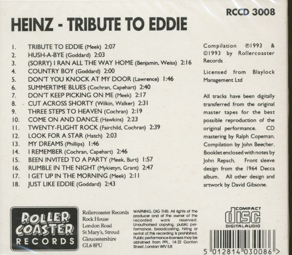 Heinz : Tribute To Eddie (CD, Comp)