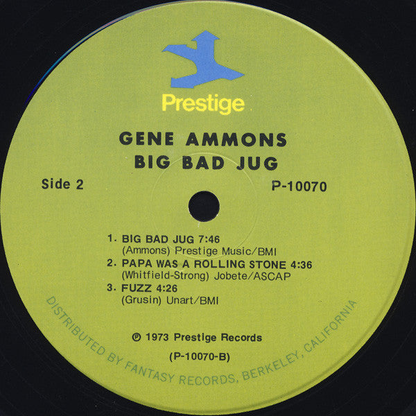 Gene Ammons : Big Bad Jug (LP, Album, Ind)