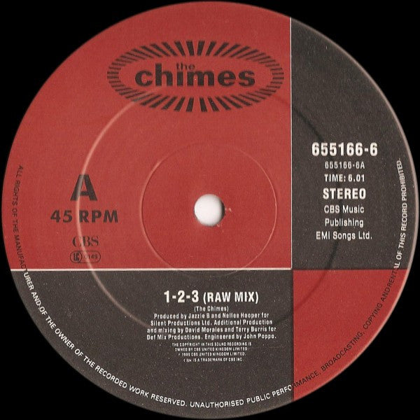 The Chimes : 1-2-3 (Raw Mix) (12", Single)