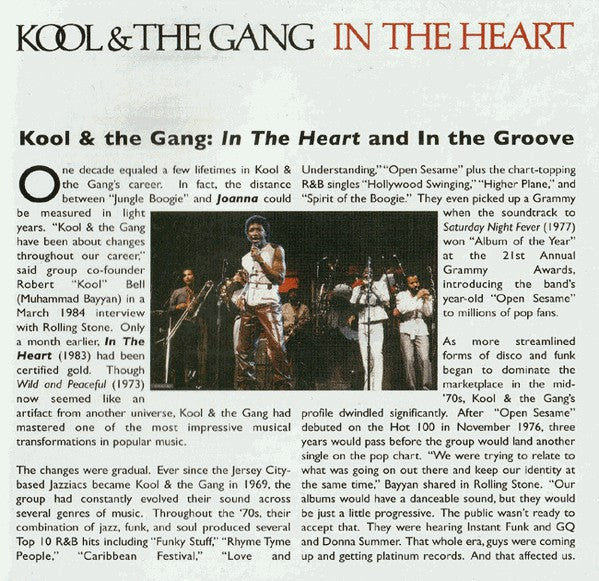 Kool & The Gang : In The Heart (CD, Album, RE, RM, Sup)