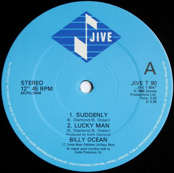 Billy Ocean : Suddenly (12", Single)