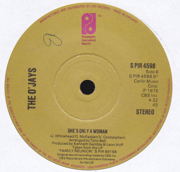 The O'Jays : Message In Our Music (7", Single, Sol)