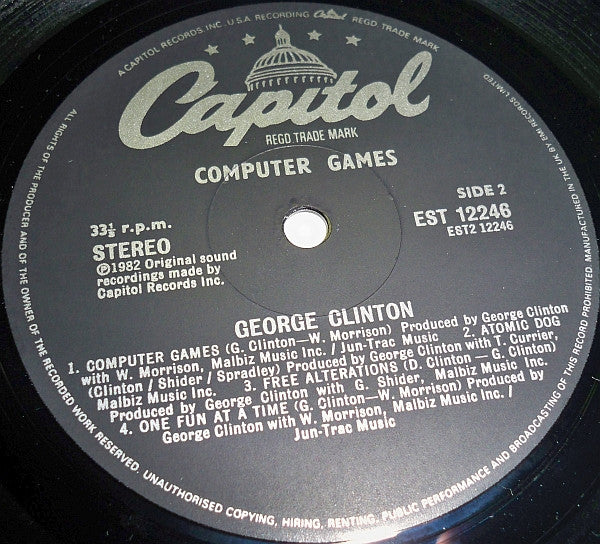 George Clinton : Computer Games (LP, Album, Bla)