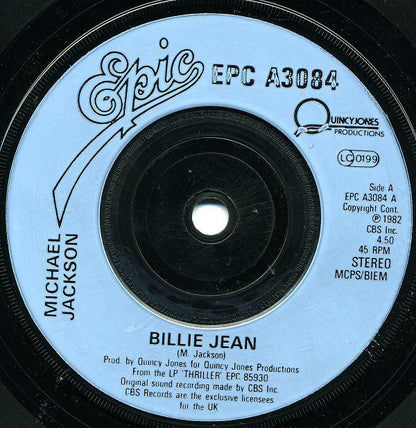 Michael Jackson : Billie Jean (7", Single, Inj)