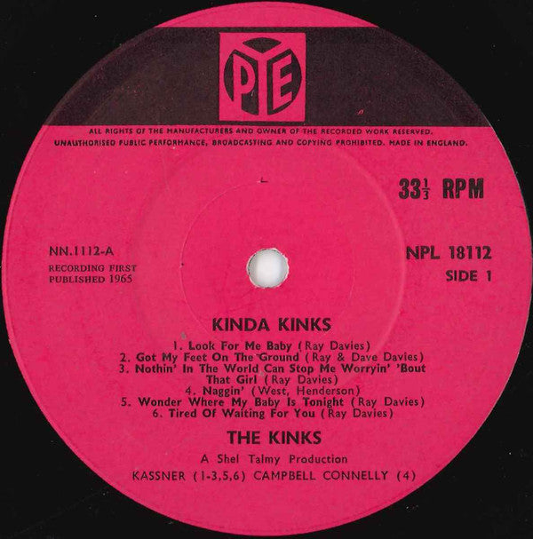 The Kinks : Kinda Kinks (LP, Album, Mono)