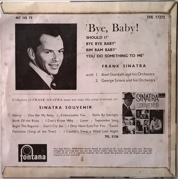 Frank Sinatra : Bye, Baby! (7", EP, Mono)