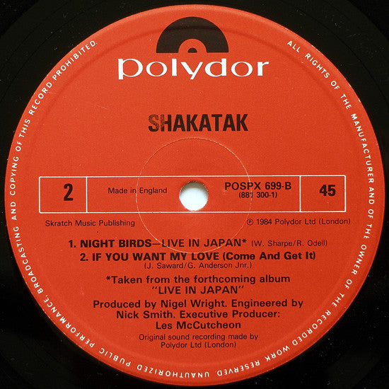 Shakatak : Don't Blame It On Love (Full Length Version) (12")