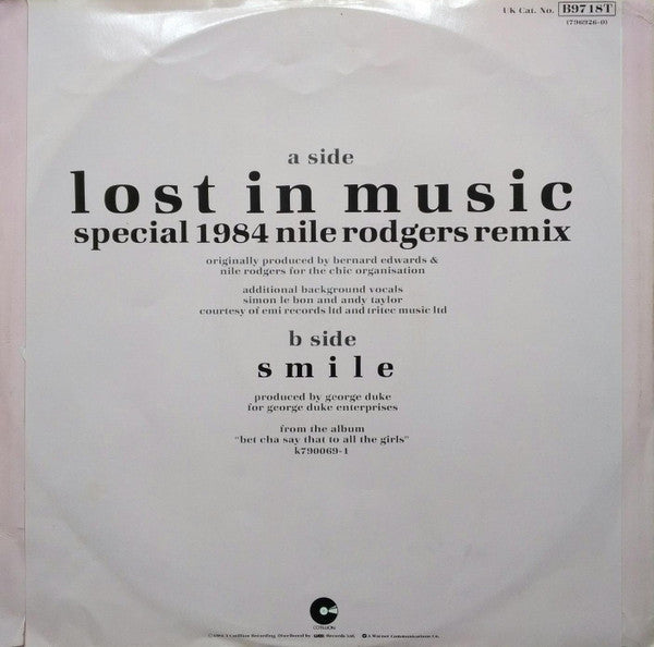 Sister Sledge : Lost In Music (12", Single)