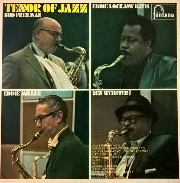 Bud Freeman, Eddie "Lockjaw" Davis, Eddie Miller (2), Ben Webster : Tenor Of Jazz (LP, Album, Mono)