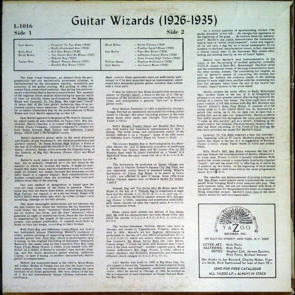 Various : Guitar Wizards 1926 - 1935 (LP, Comp, Mono)