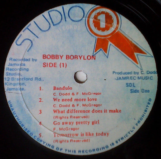 Freddie McGregor : Bobby Bobylon (LP, Album, RP)