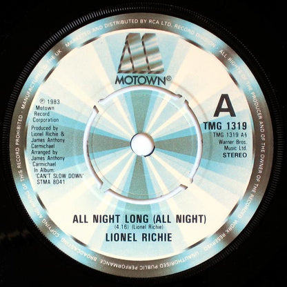 Lionel Richie : All Night Long (All Night) (7", Single, Pus)