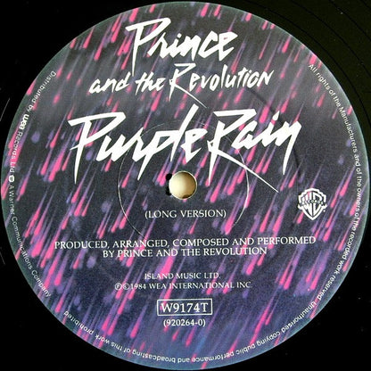 Prince And The Revolution : Purple Rain (12", Single, Dam)