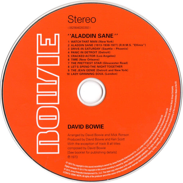 David Bowie : Aladdin Sane (CD, Album, RE, RM)