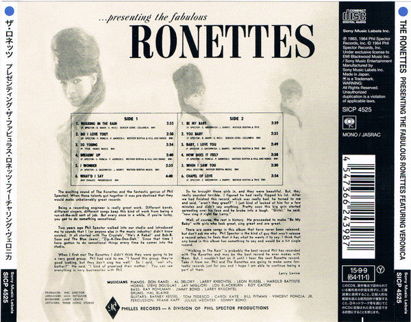 The Ronettes : ...Presenting The Fabulous Ronettes Featuring Veronica (CD, Album, Mono, Ltd, RE, RM)