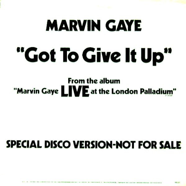 Marvin Gaye : Got To Give It Up (12", Promo)