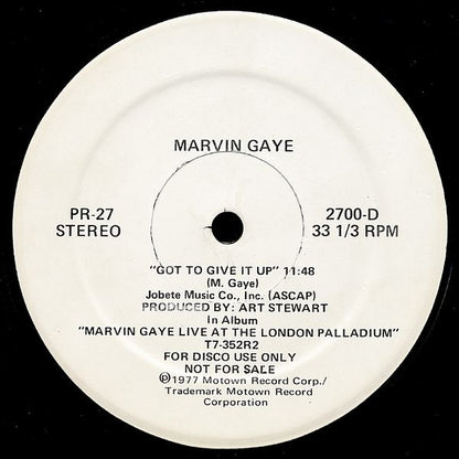 Marvin Gaye : Got To Give It Up (12", Promo)