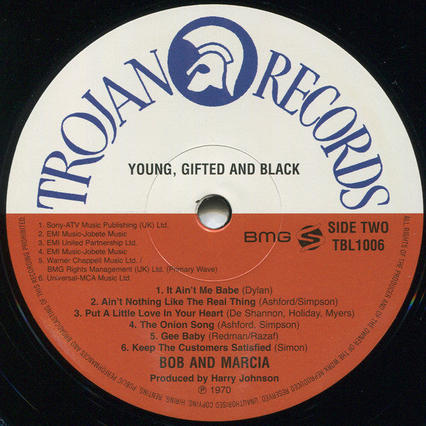 Bob Andy And Marcia Griffiths* : Young Gifted And Black (LP, Album, RE)