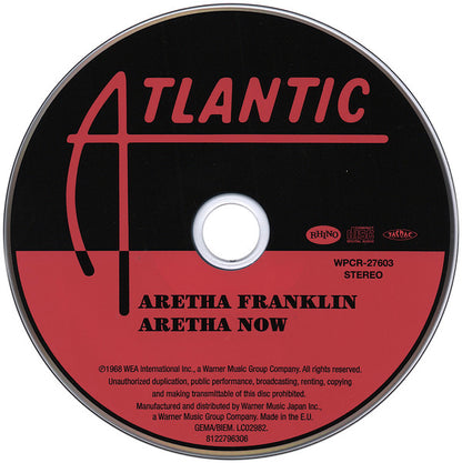 Aretha Franklin : Aretha Now (CD, Album, RE, RM)